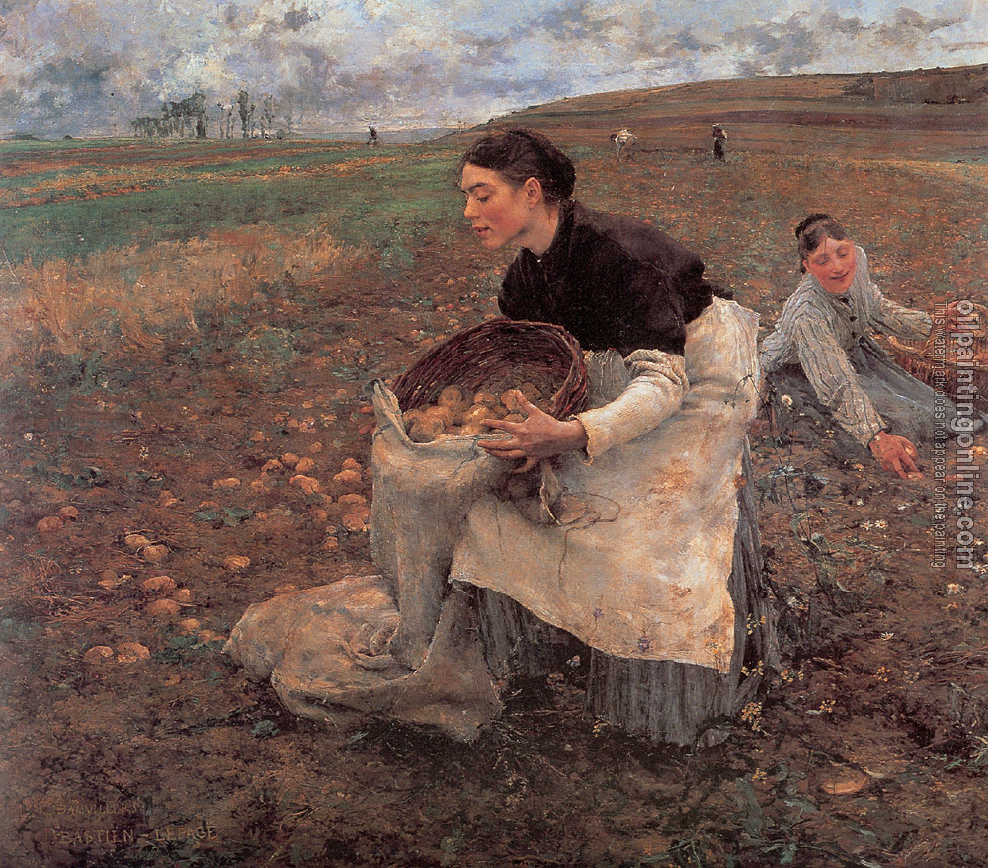 Jules Bastien-Lepage - Saison d-Octobre Recolte des pommes de terre